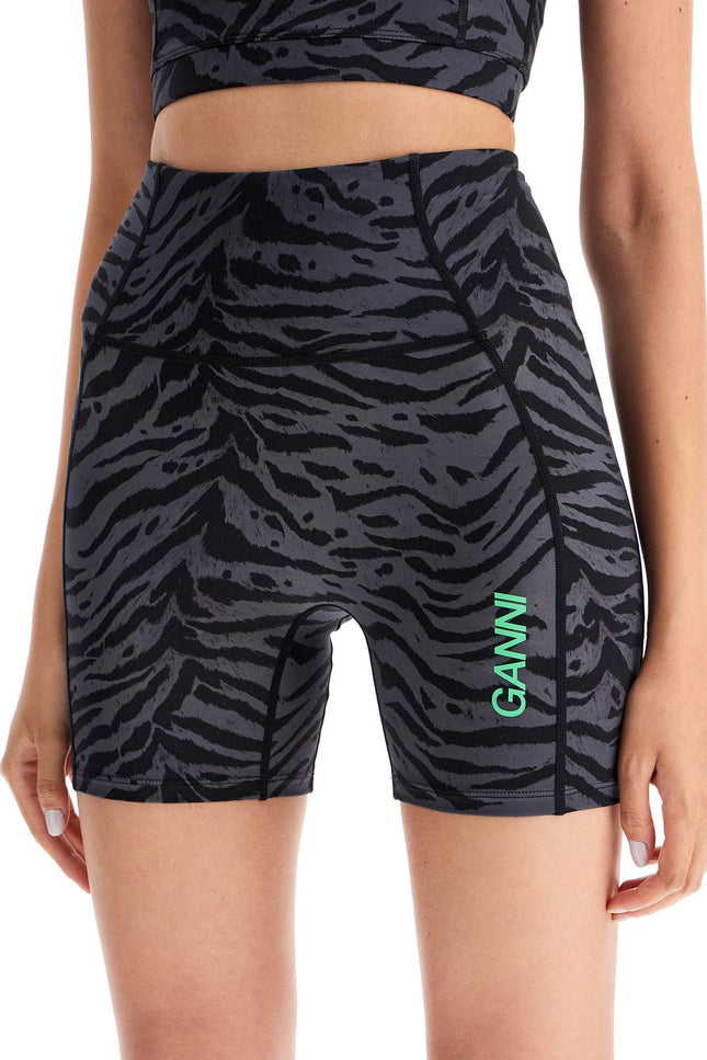 animal print sports shorts - Grey