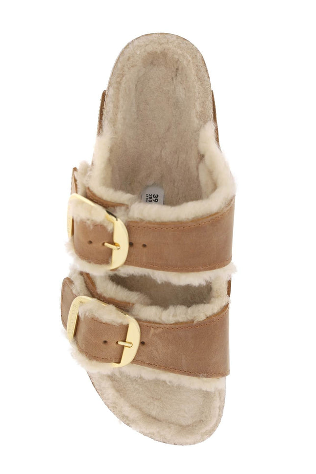 Arizona Big Buckle Mules In Shearling