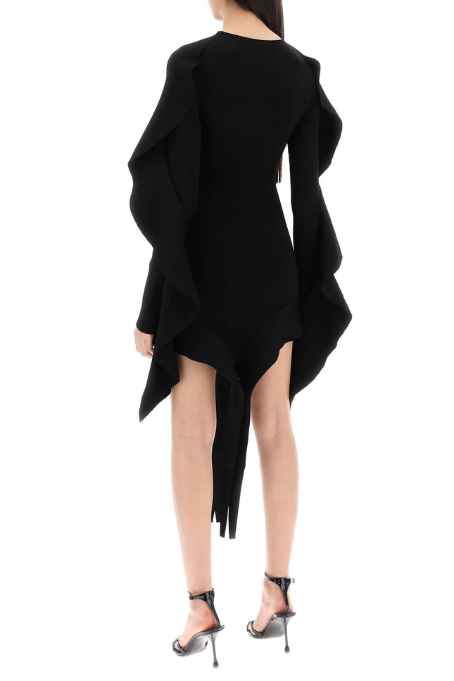 Asymmetric Mini Dress With Ruffle Details
