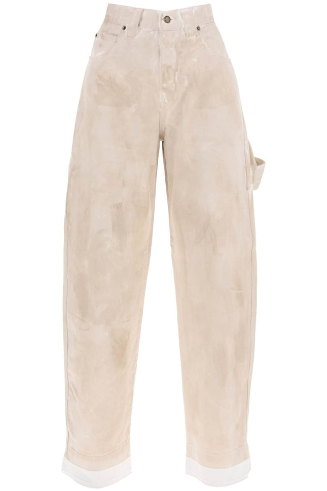 Audrey Marble-Effect Cargo Jeans