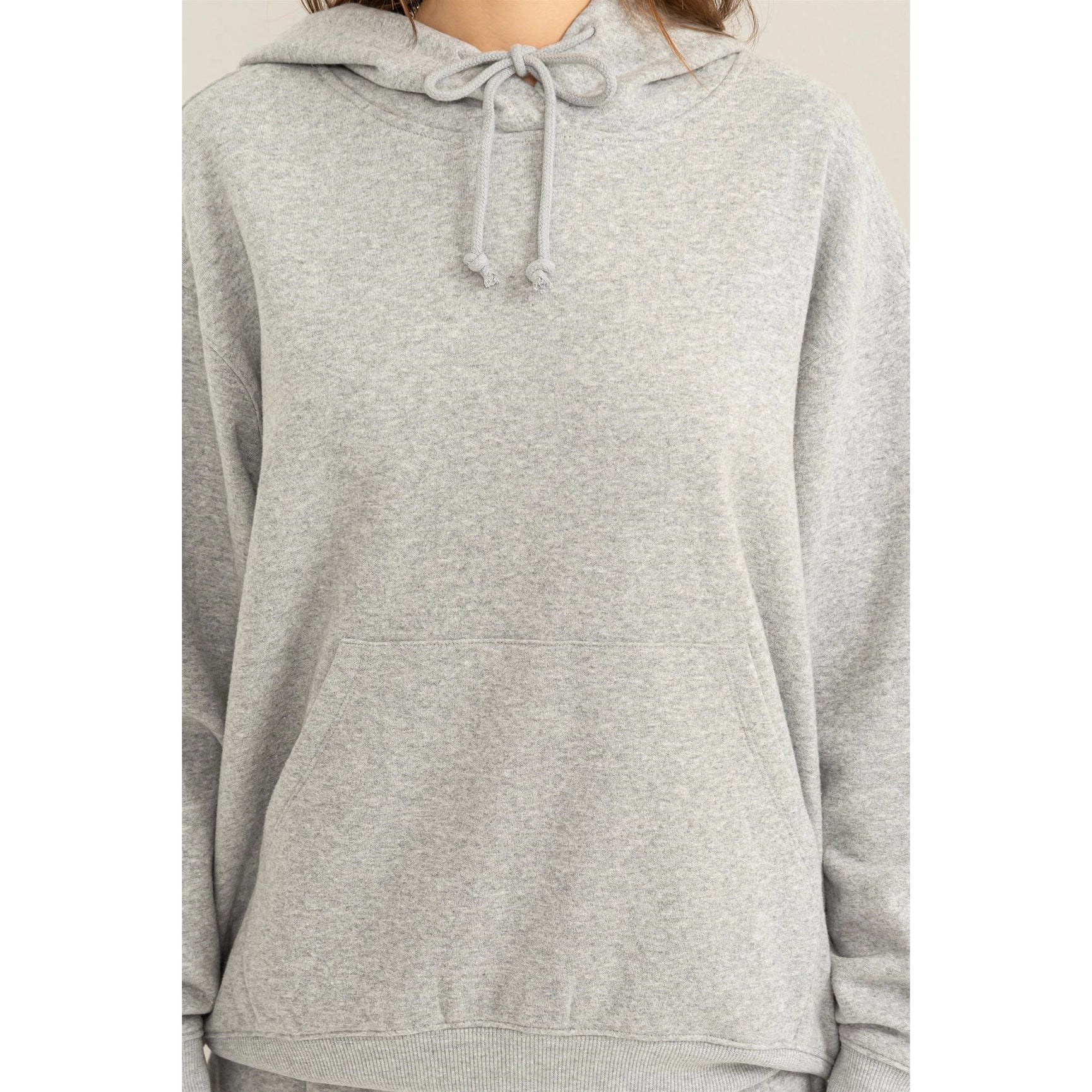 Weekend Chiller Drop Shoulder Oversized Hoodie - Grey-Clothing - Women-HYFVE-Urbanheer