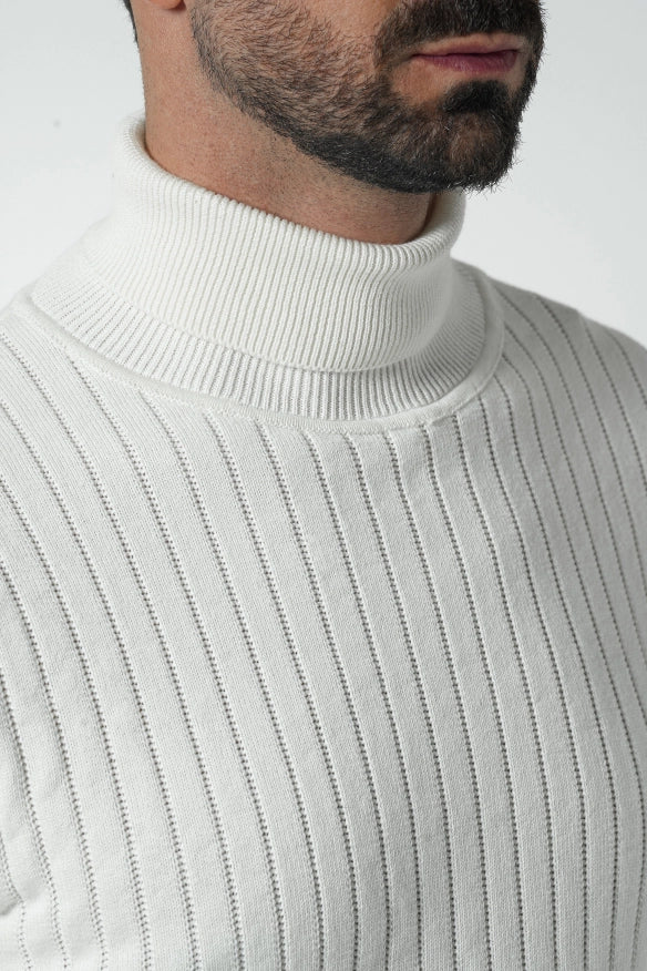 Pearl Ribbed High Neck-Sweater-Donato-Urbanheer