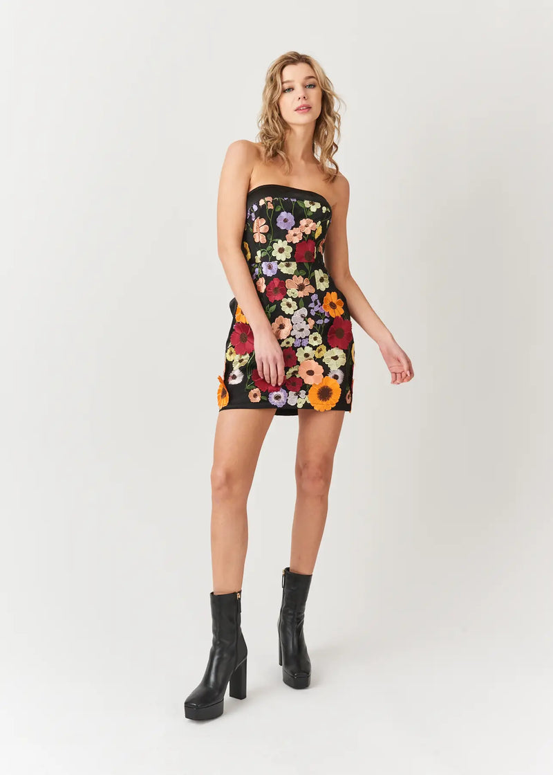 Emilia Floral Applique Mini Dress-Clothing - Women-Amy Lynn-Urbanheer