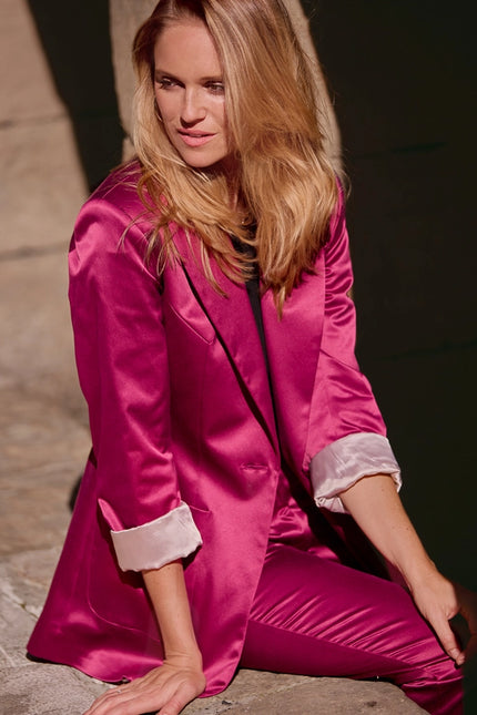 Urban Suit Jacket And Long-Suit Jacket and Pants-Nereide Asturias-S-Pants Raspberry-Urbanheer