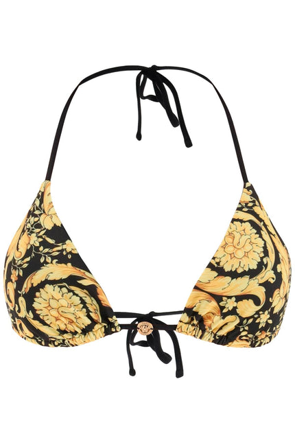 Barocco Triangle Bikini Top - Yellow