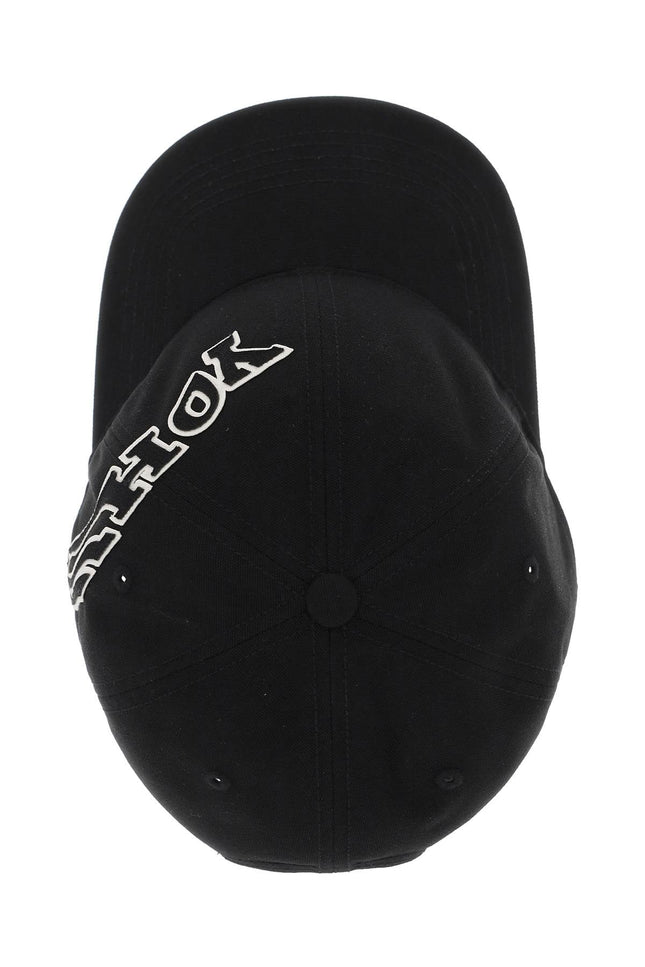 Baseball Cap With Morphed Logo Patch - Black