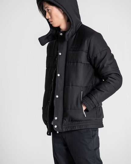 Padded Puffer With High Collar And Hood.-Coats & Jackets-JEF-Urbanheer