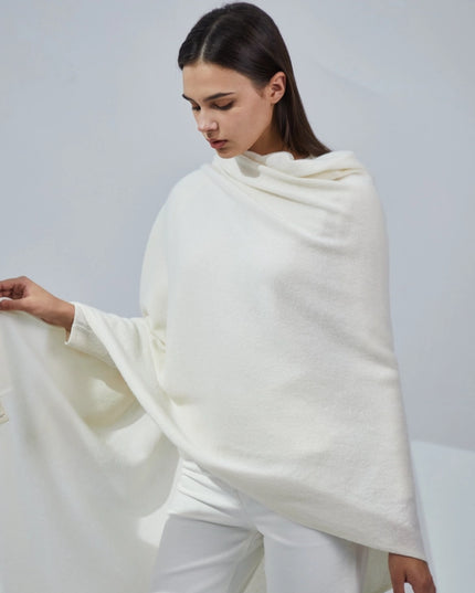 Pure Cashmere Travel Wrap - Snow-scarfs-Pissenlit-Snow-Urbanheer