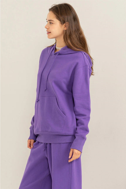 Weekend Chiller Drop Shoulder Oversized Hoodie - Wisteria-Clothing - Women-HYFVE-Urbanheer