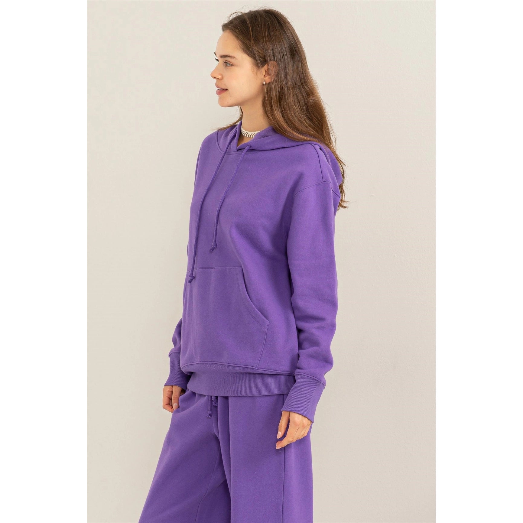 Weekend Chiller Drop Shoulder Oversized Hoodie - Wisteria-Clothing - Women-HYFVE-Urbanheer