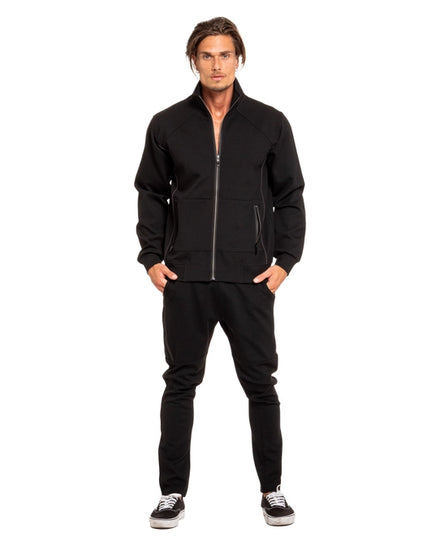 Full Zip Track Jacket - Black-Jacket-Eight X-Urbanheer