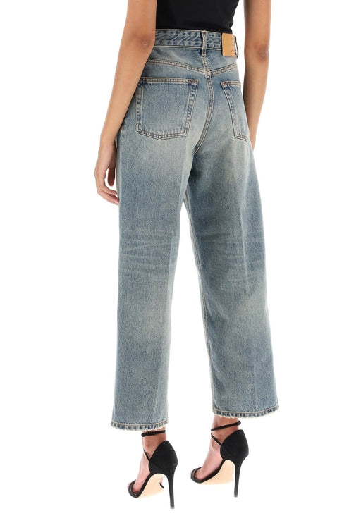 'Betty' Cropped Jeans With Straight Leg