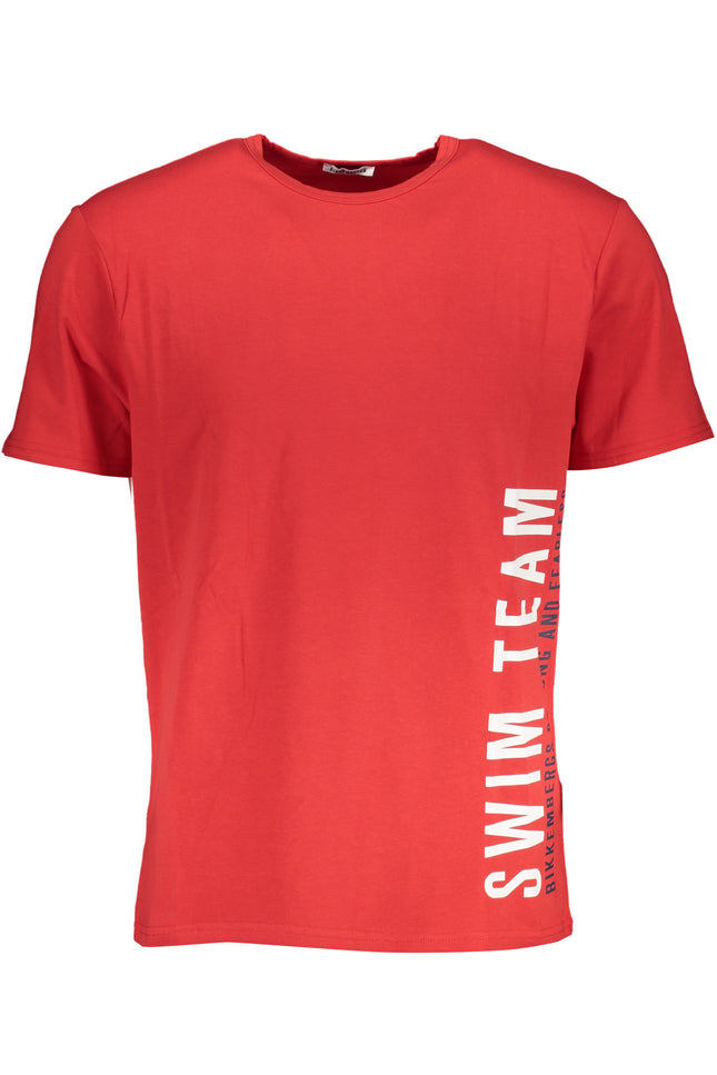 BIKKEMBERGS MEN'S RED SHORT SLEEVE T-SHIRT-T-Shirt-BIKKEMBERGS-Urbanheer