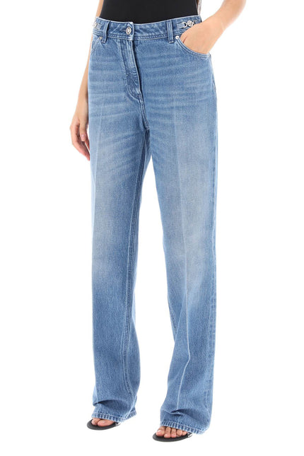 boyfriend jeans with tailored crease - Blue