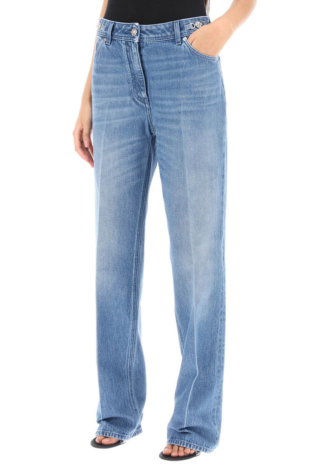 boyfriend jeans with tailored crease - Blue