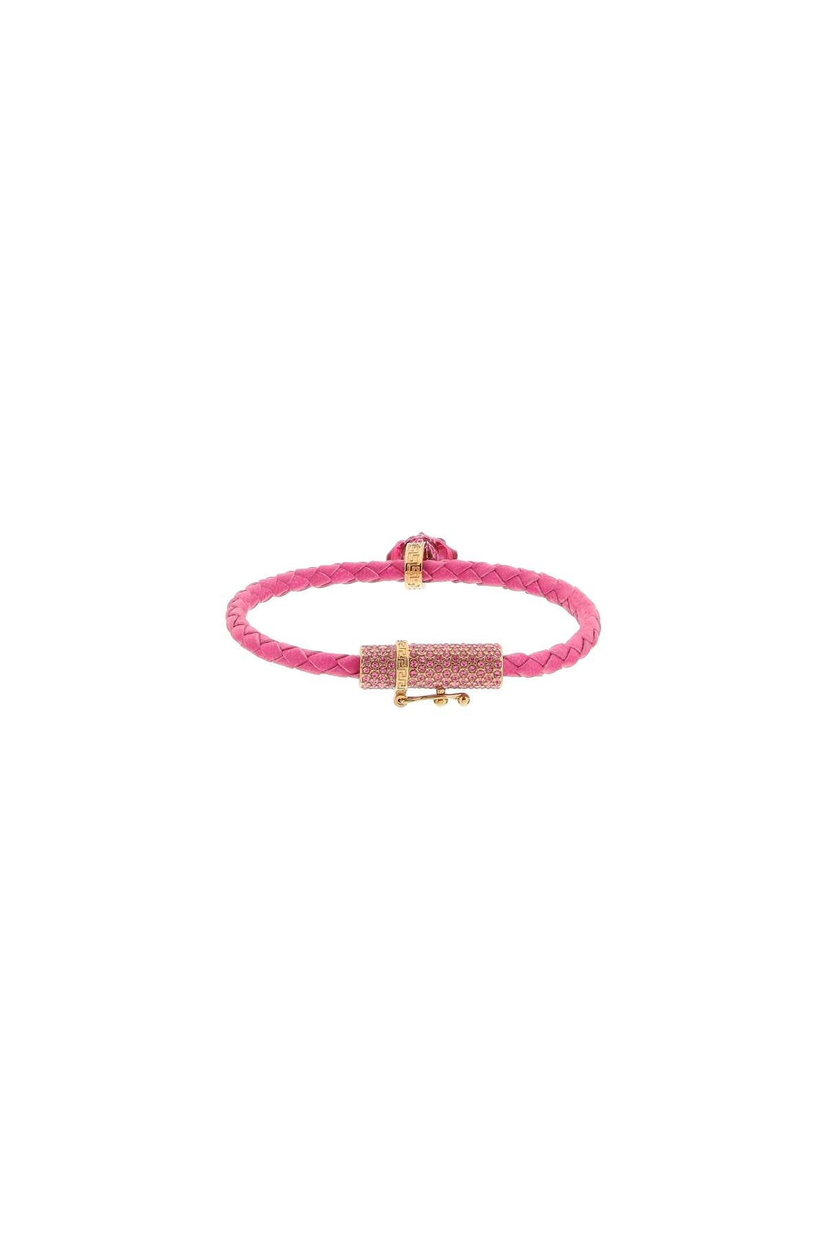 Braided Leather Bracelet - Fuchsia