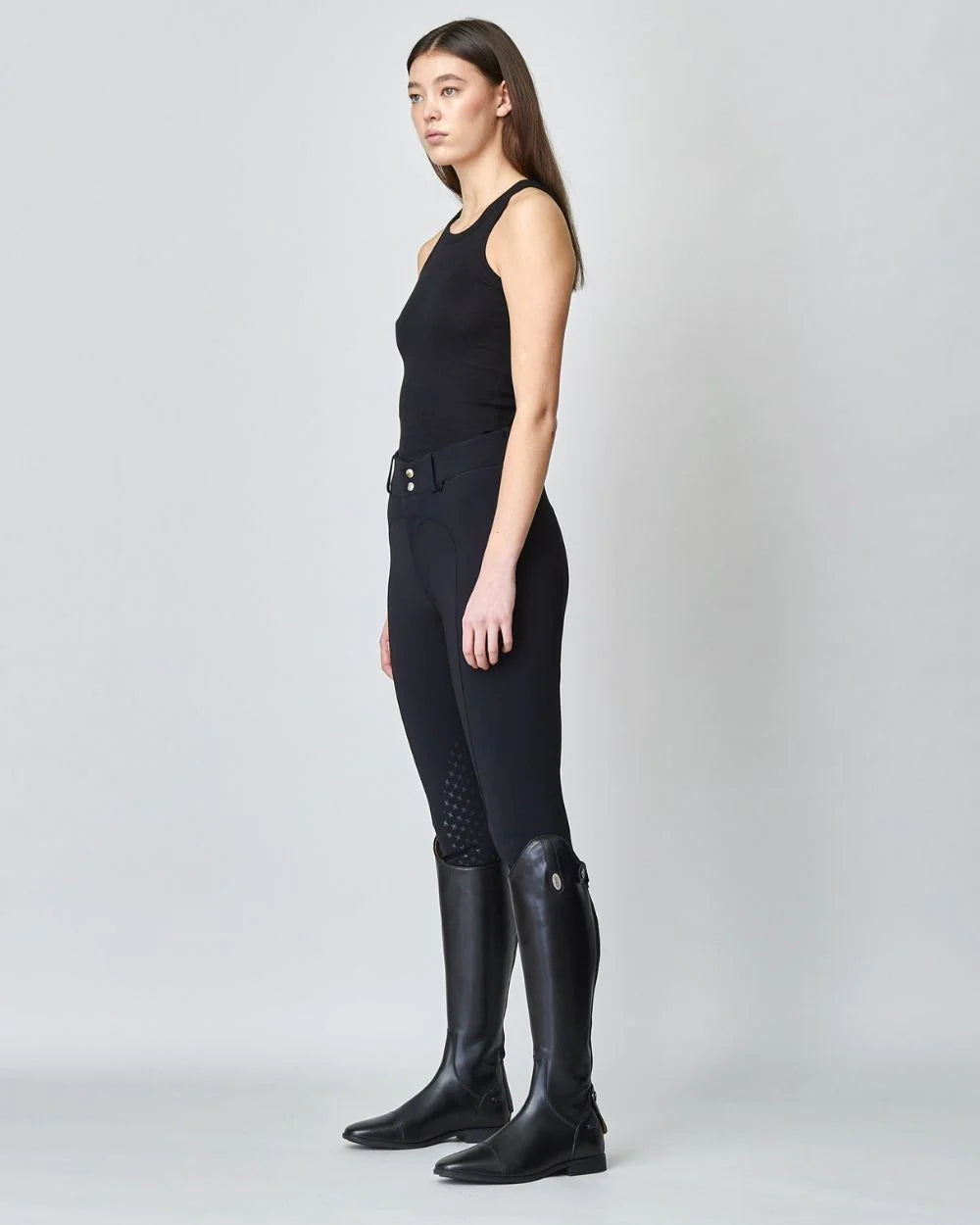 High-Rise Compression Breeches Black-Breeches-Yagya-Urbanheer