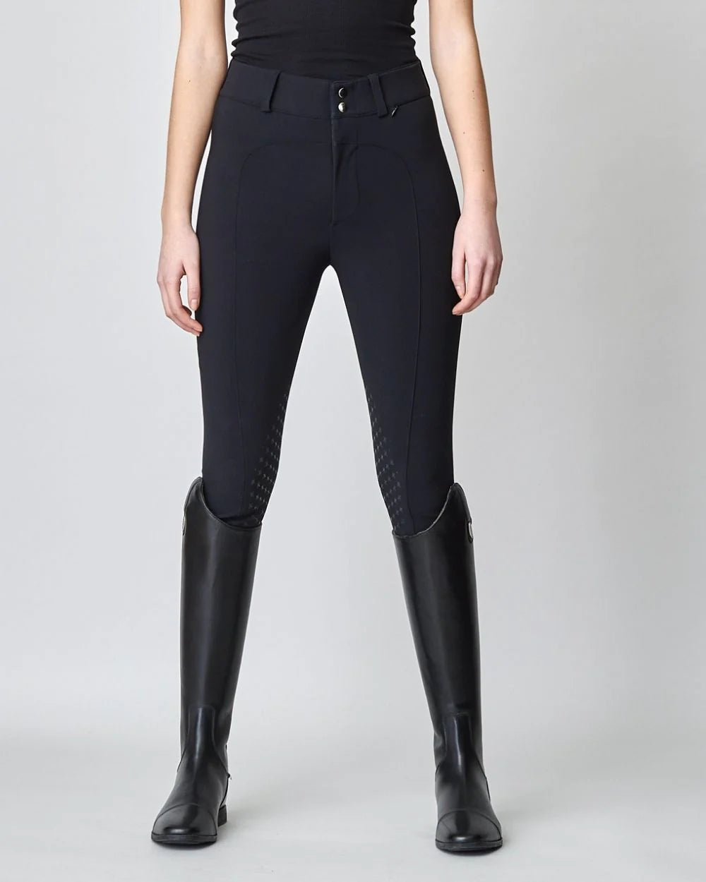 High-Rise Compression Breeches Black-Breeches-Yagya-Black-XXS-Urbanheer