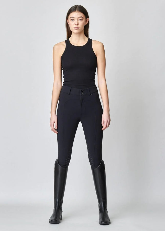 High-Rise Compression Breeches Black-Breeches-Yagya-Urbanheer