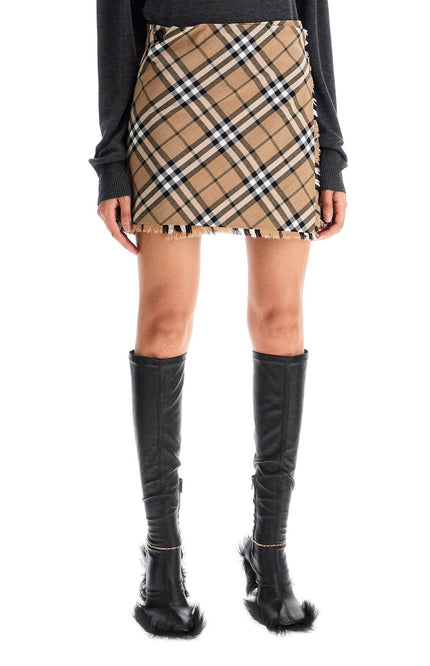 burberry check skirt with