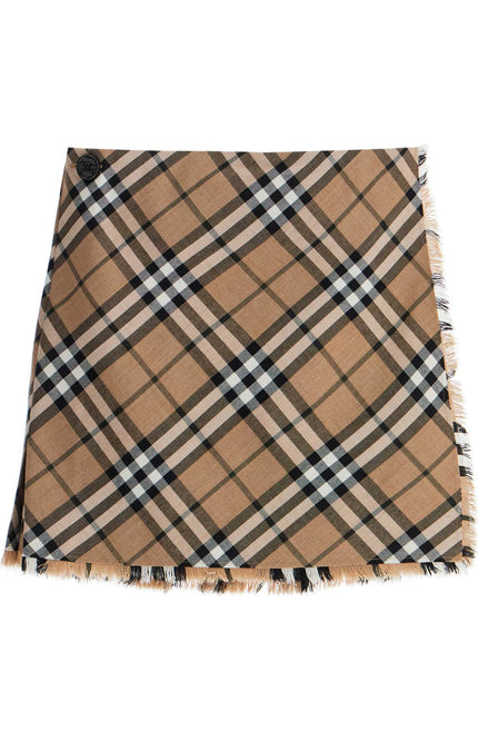 burberry check skirt with