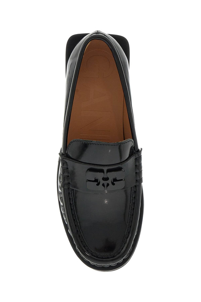 Butterfly Logo Loafers - Black