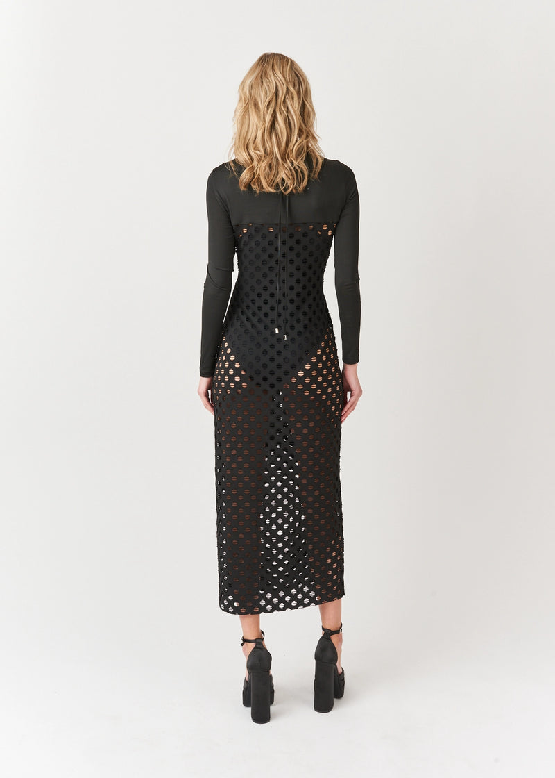 Simone Long Sleeve Halter Neck Maxi Dress-Clothing - Women-Amy Lynn-Urbanheer