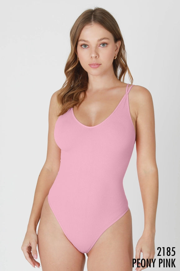 Strappy Bodysuit-Bodysuit-NIKIBIKI-Peony Pink-Urbanheer