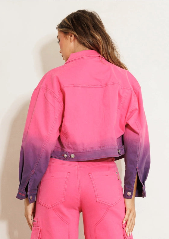 Color Palette Denim Jacket - Pink-Clothing - Women-Vibrant M.i.U-Urbanheer