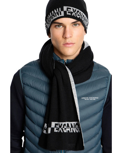 Armani Exchange Men Scarf-Clothing - Men-Armani Exchange-black-5-Urbanheer