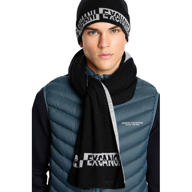 Armani Exchange Men Scarf-Clothing - Men-Armani Exchange-black-5-Urbanheer