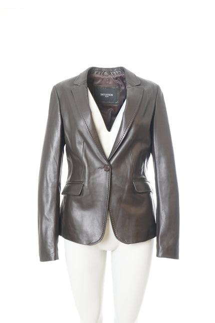 Blazelle Lambskin Jacket-Intuition Paris-Brown-36-Urbanheer