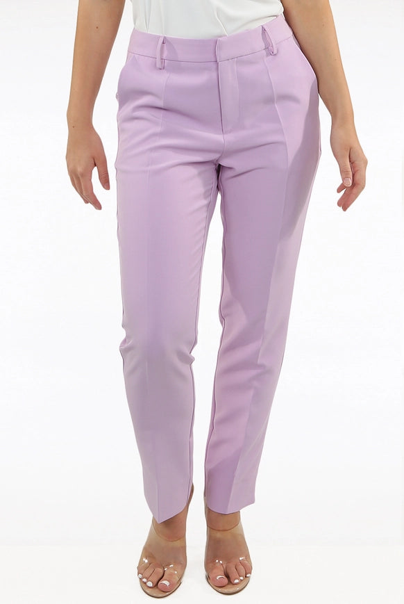 High Waist Cigarette Pants Lilac-Pants-Attentif Paris-Urbanheer