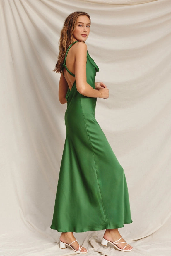 Life Of A Party Twisted Strap Maxi Dress Ibiza Green-Dress-Dress Forum-Urbanheer