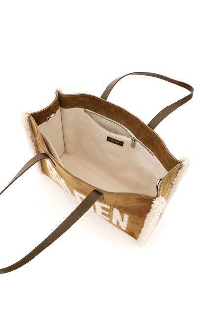 California East-West Bag With Shearling Detail