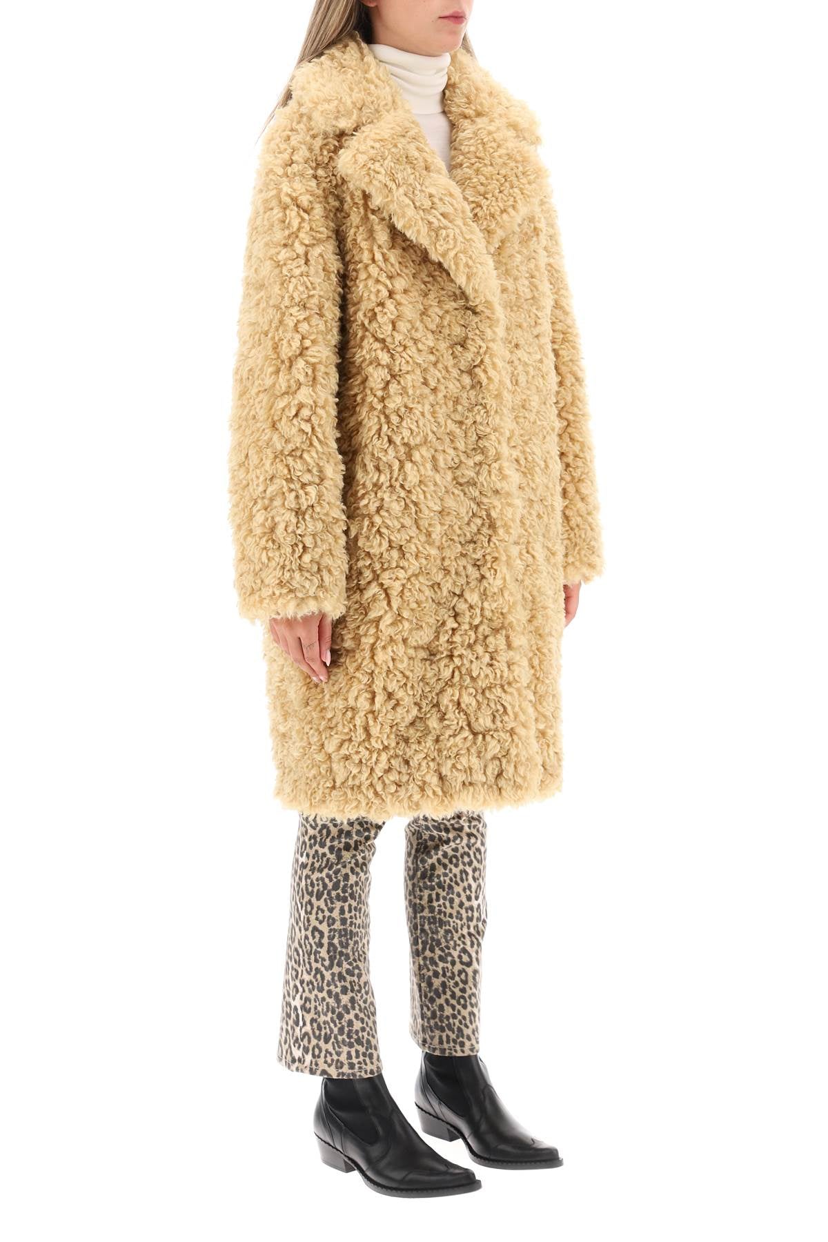 'Camille' Faux Fur Cocoon Coat