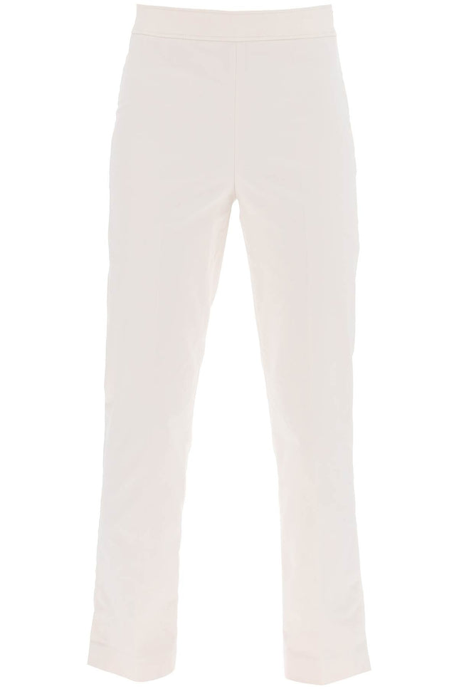 Capri Pants With Belt Loop And - White