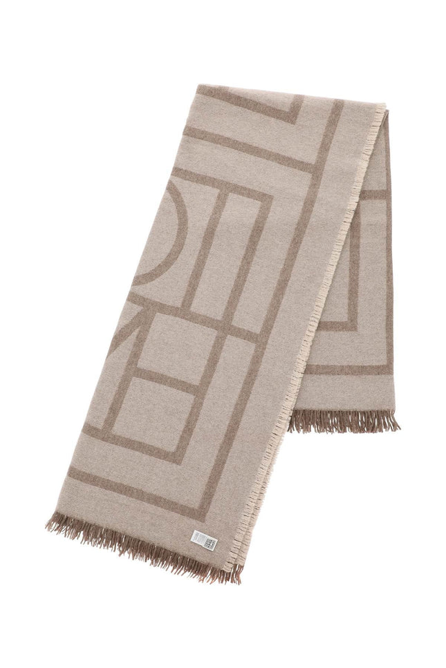 Cashmere Blend Monogram Scarf