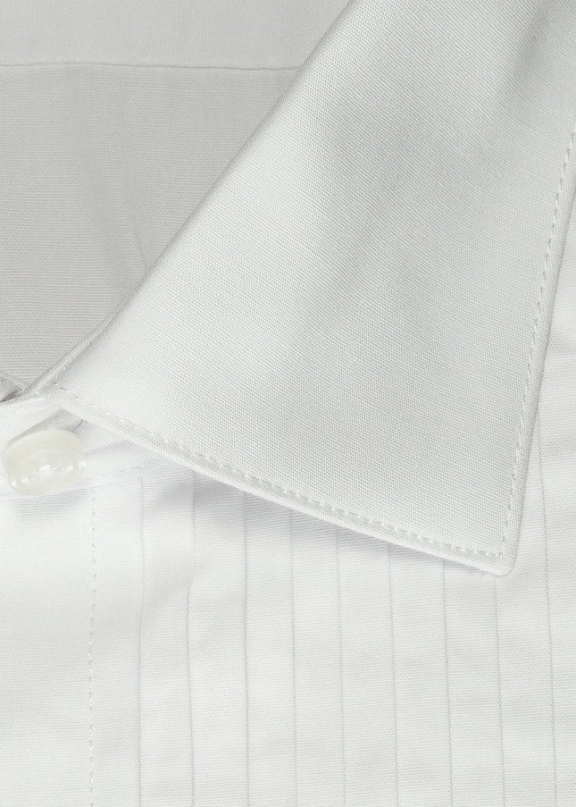 "Charles" White Spread Collar Tuxedo Shirt-Mens Shirts-Tux-USA-Urbanheer