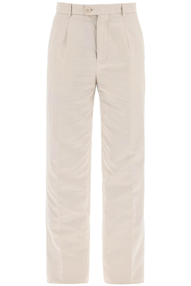 Cotton And Linen Gabardine Pants