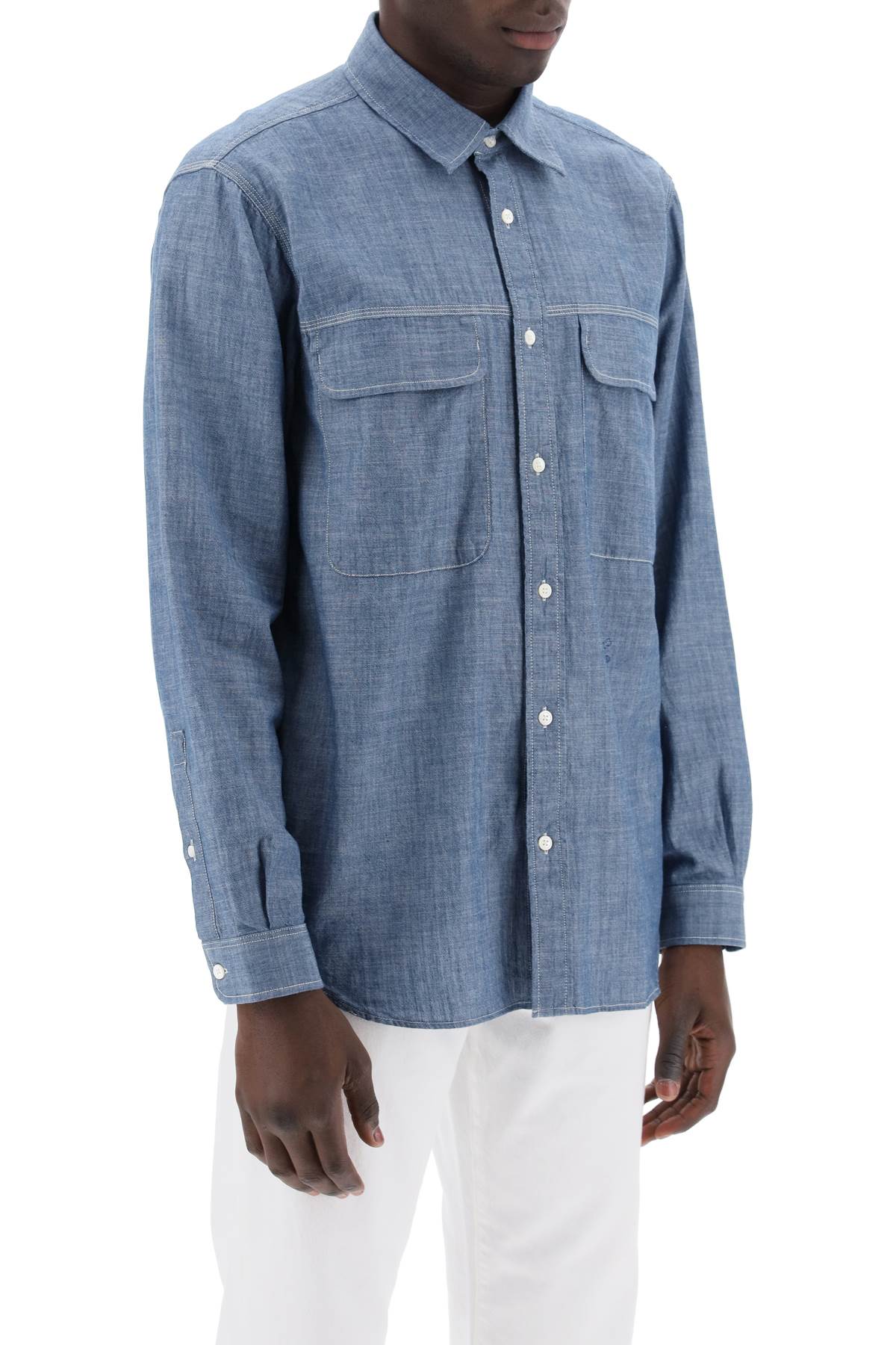 Cotton Chambray Shirt For