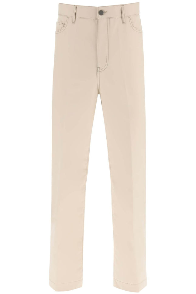 Cotton Gabardine Pants - Beige