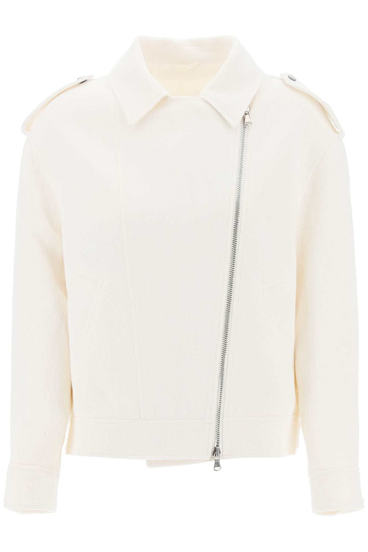 Cotton-Linen Biker Jacket