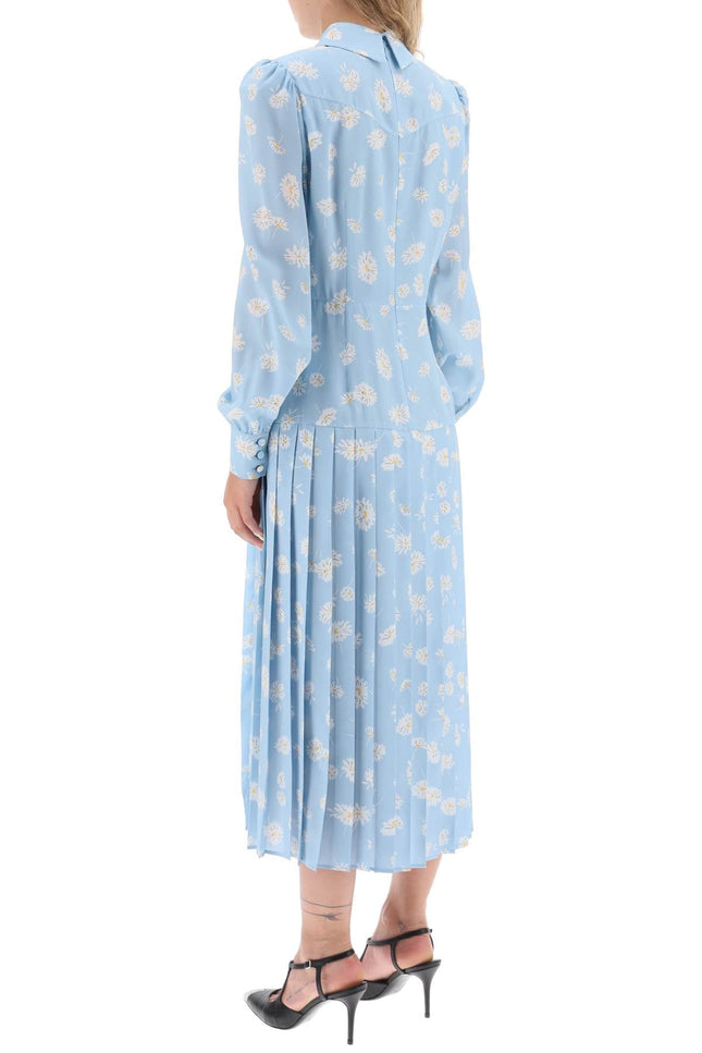 Crepe De Chine Shirt Dress With Daisy Motif