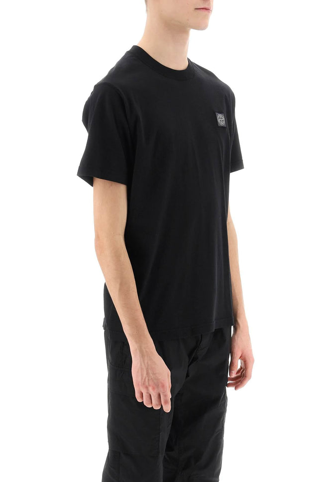 Crew-Neck T-Shirt With Logo Patch