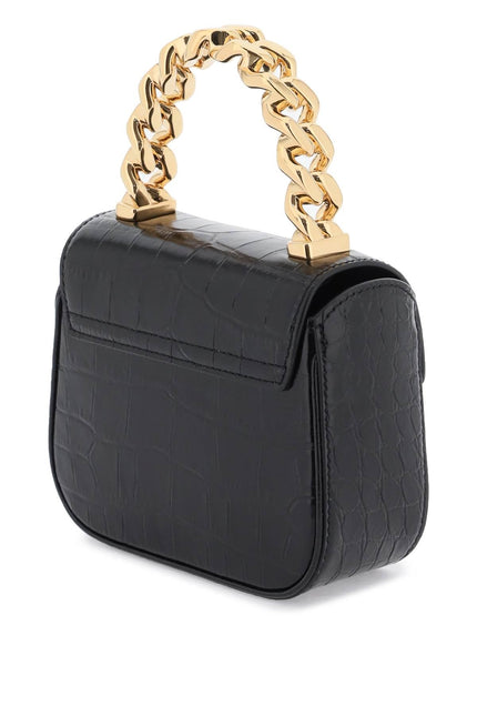 Croco-Embossed Leather 'La Medusa' Mini Bag