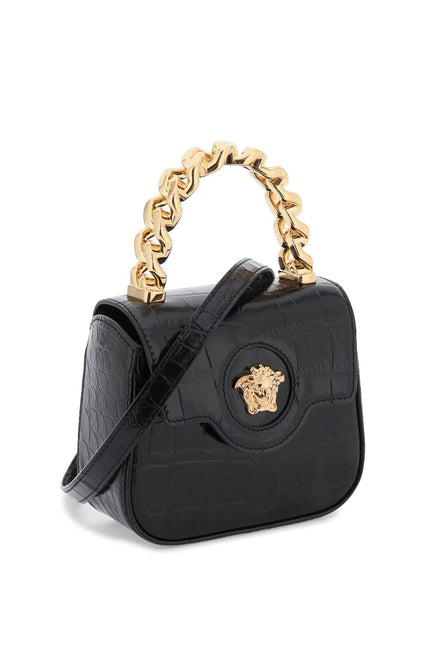 Croco-Embossed Leather 'La Medusa' Mini Bag
