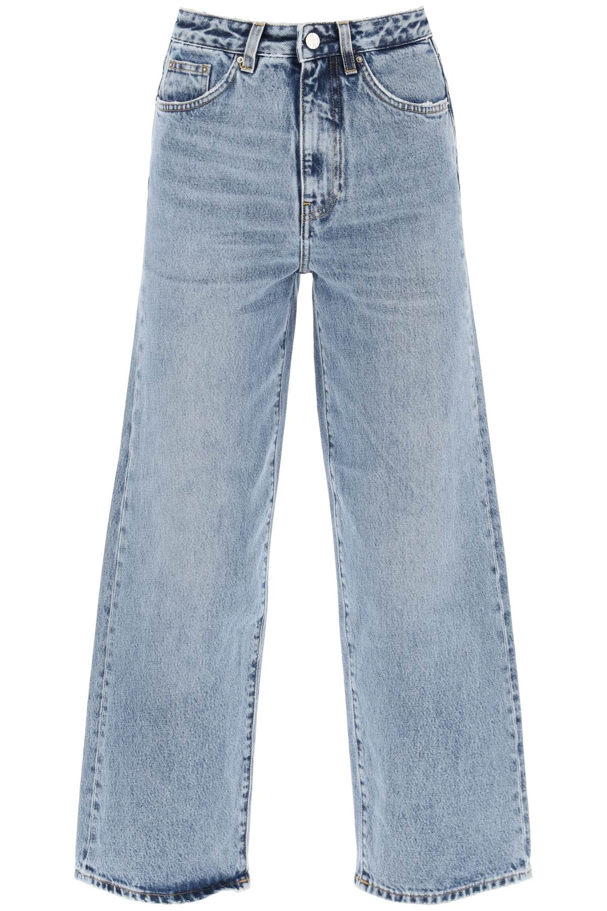 Cropped Flare Jeans - Blue