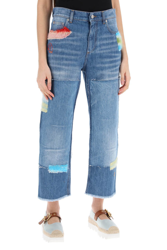 Cropped Jeans With Mohair Inserts