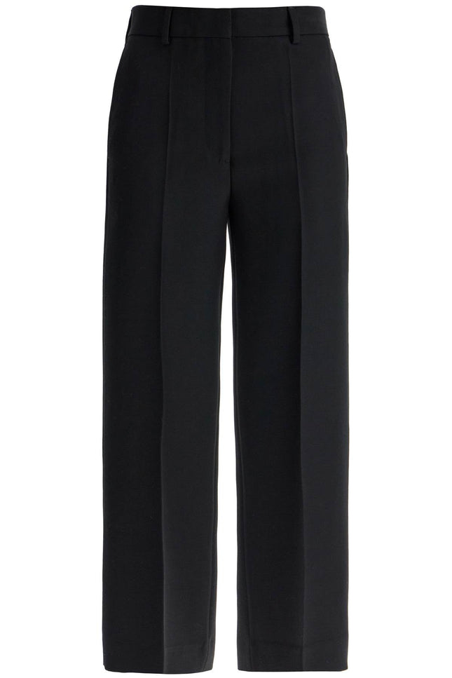 Cropped Wool Blend Trousers